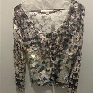 Boston Proper Sequin Embellished Blouse